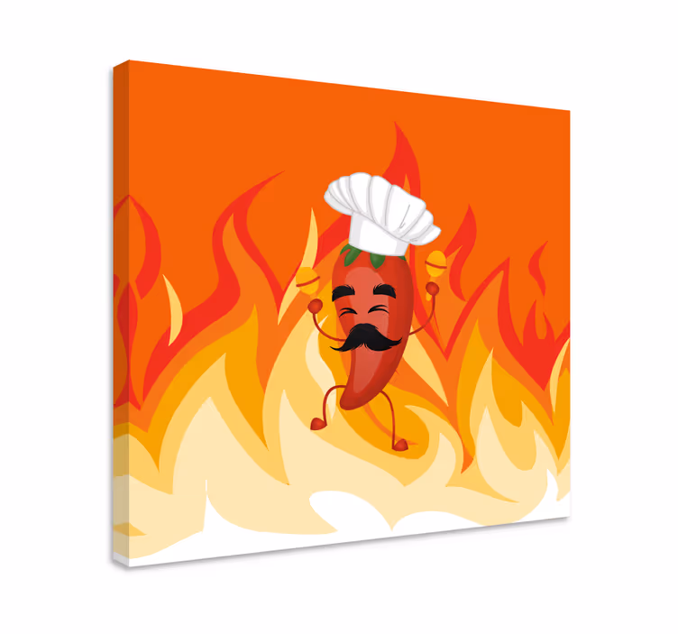 Tableau texte chef piment dansant - TenStickers