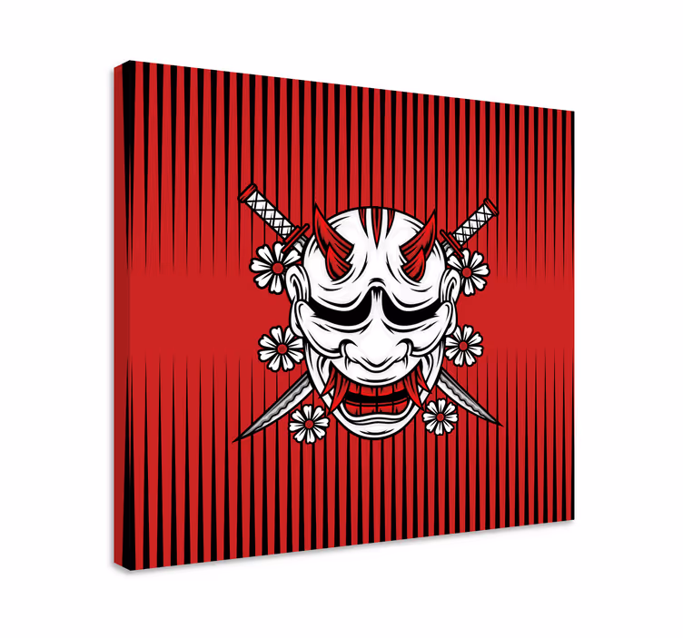 Tableau mandala art de masque démon - TenStickers