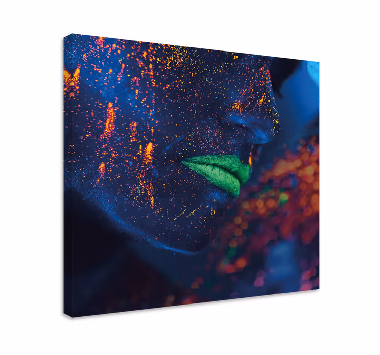 Tableau art visage pailleté - TenStickers