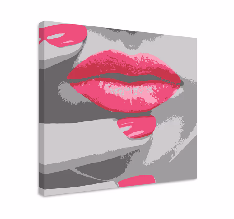 Tableau moderne Lèvres de femme peintes à l'huile - TenStickers