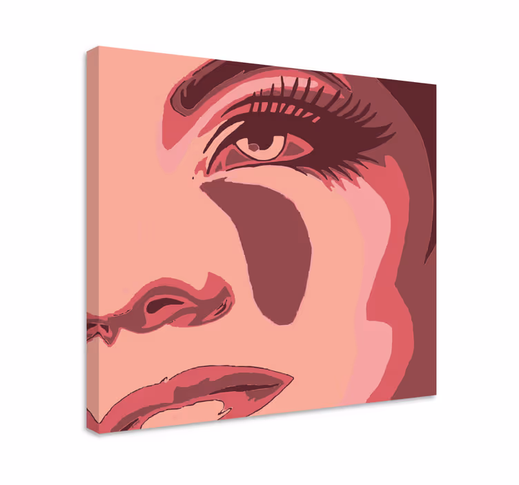 Tableau moderne Fille visage pop art - TenStickers