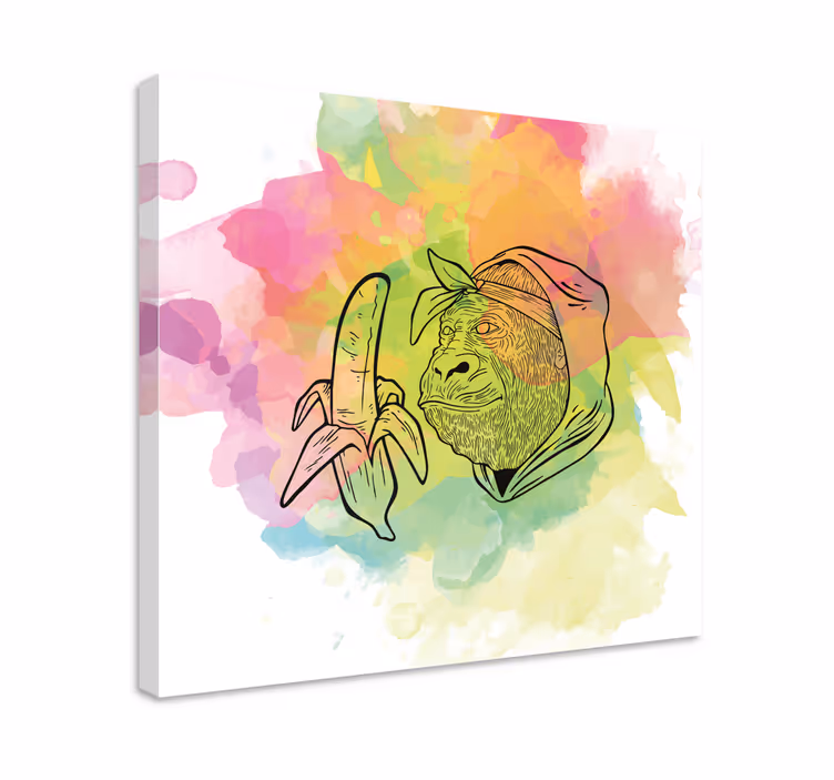 Tableau moderne Conception populaire de singe pop art - TenStickers