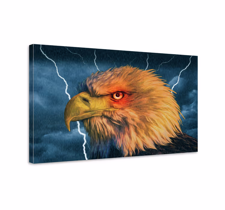 Tableau 3d Aigle électrique bleu - TenStickers