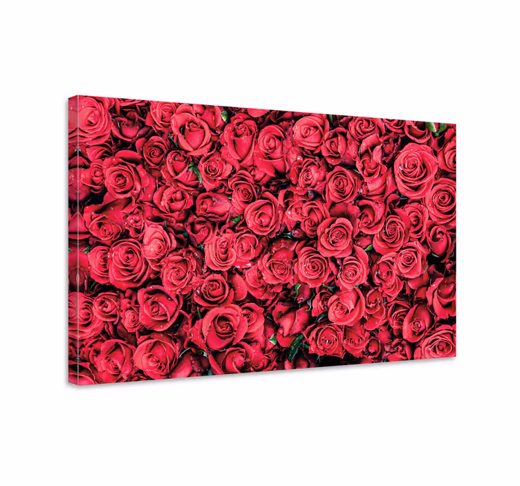 Tableau fleurs et plantes arrangement de pétales de rose - TenStickers