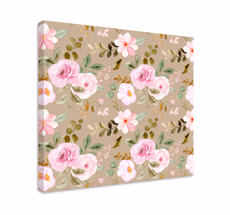 Tableau fleurs et plantes composition florale rose - TenStickers
