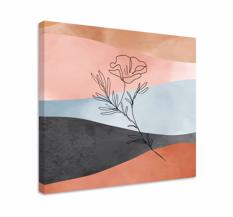 Tableau fleurs tableau abstraite à l'aquarelle - TenStickers