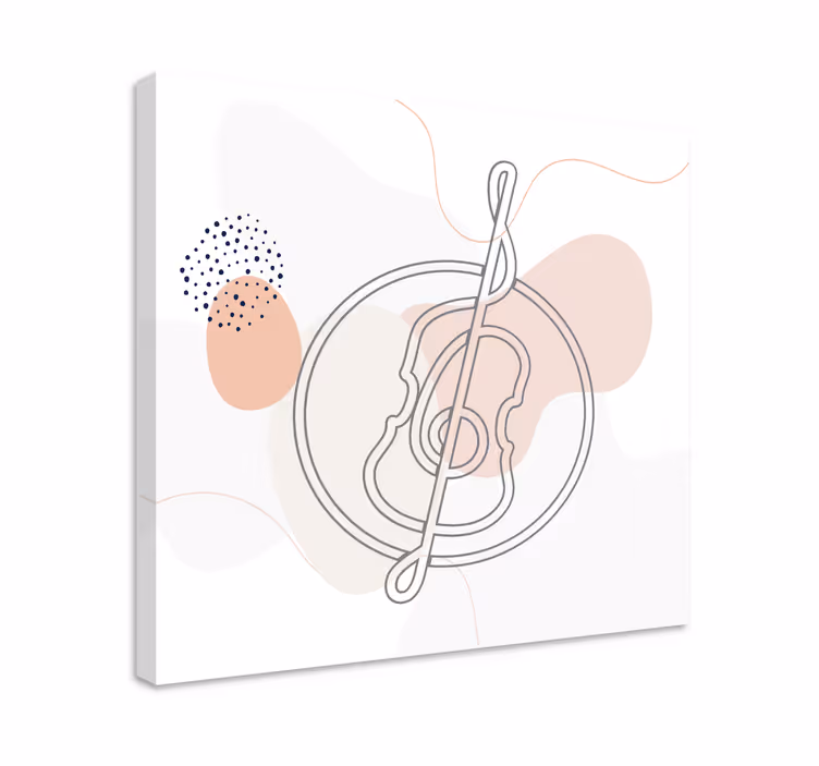 Tableau musique Conception de violoncelle au trait - TenStickers