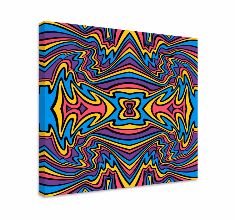 Tableau géométrique motifs abstraits vibrants - TenStickers