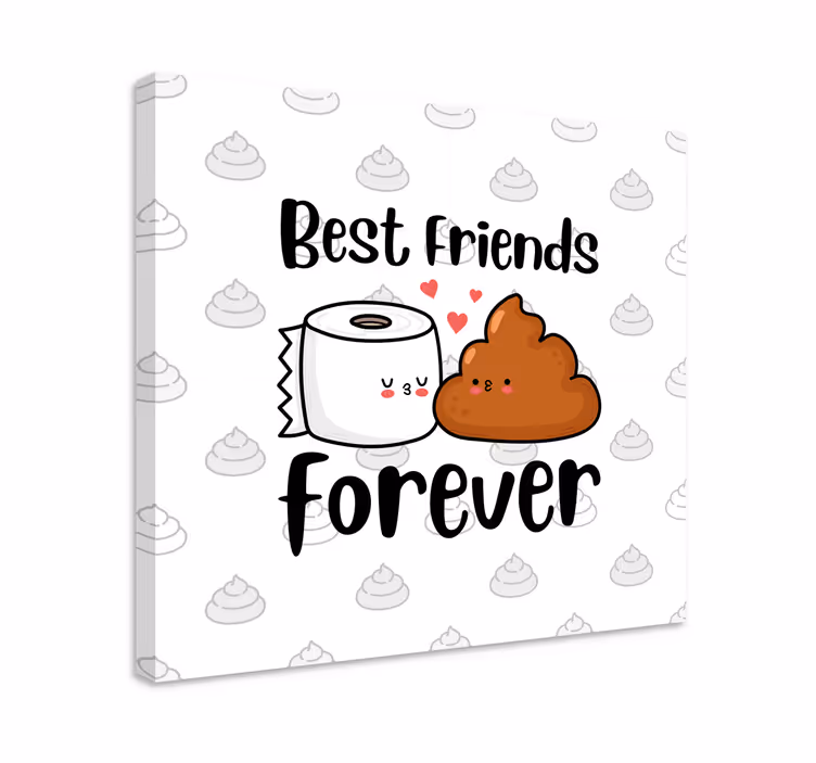 Tableau texte design citation drôle de toilette - TenStickers