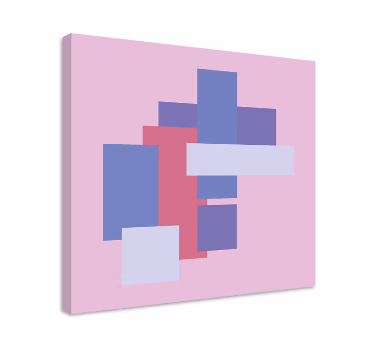 Tableau géométrique composition de blocs abstraits - TenStickers