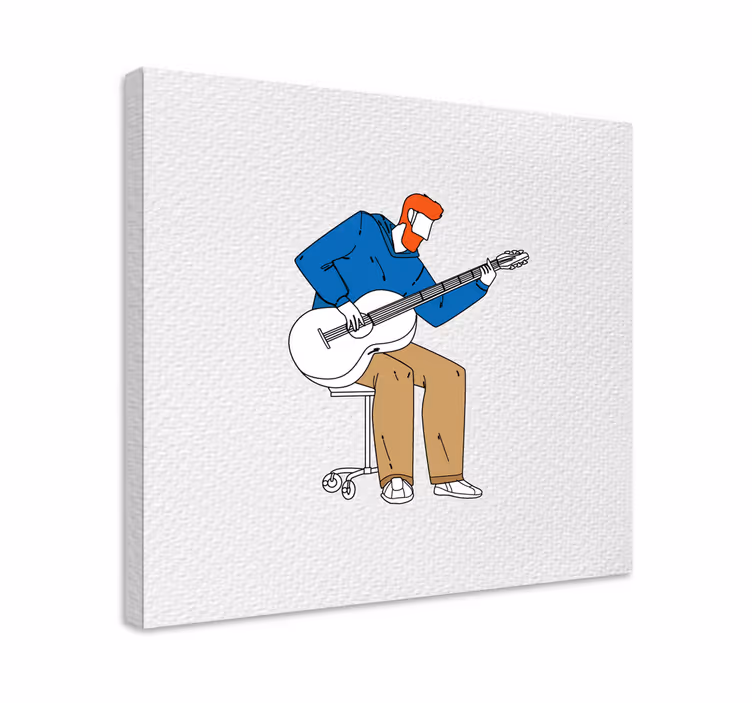 Tableau musique Guitariste minimaliste - TenStickers