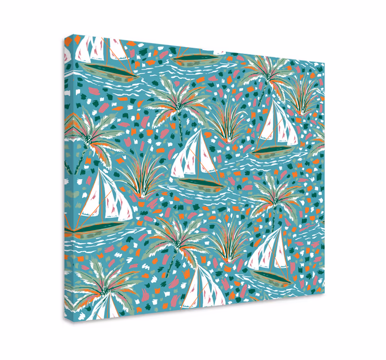 Tableau mer Modèle de navires aquarelle - TenStickers