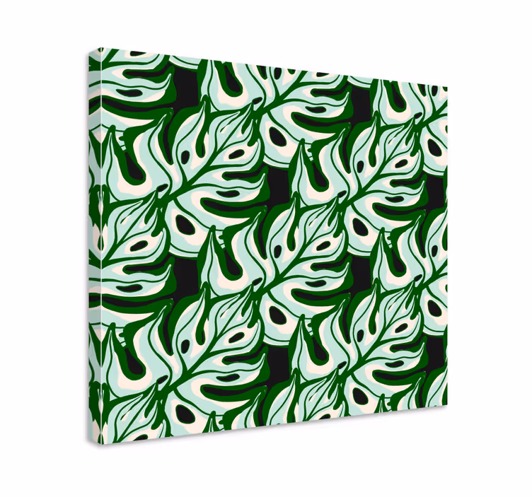 Tableau fleurs et plantes motif feuilles monstera - TenStickers
