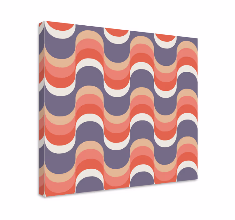 Tableau géométrique motif ondulé - TenStickers