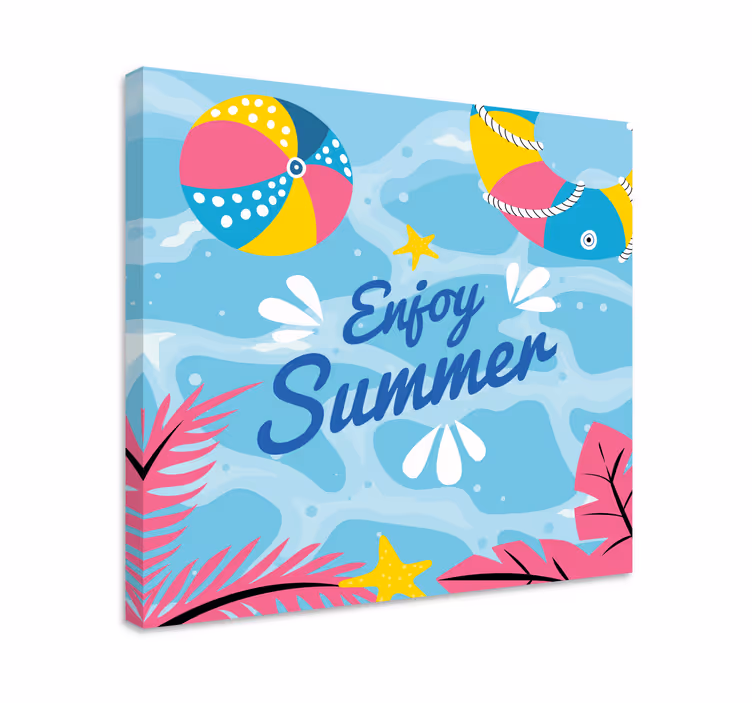 Tableau moderne Conception d'eau de mer et de jeux d'été - TenStickers