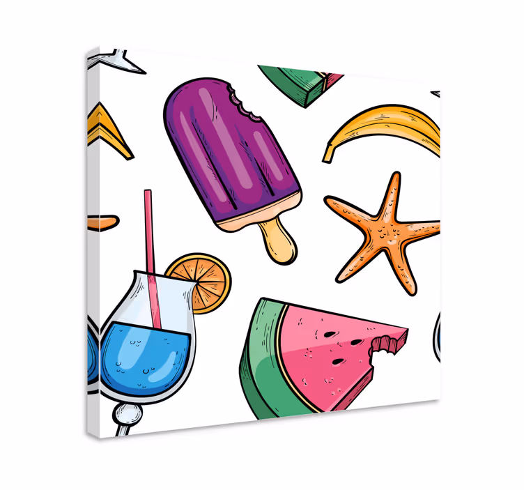 Tableau fruits délices d'été inspirés des fruits - TenStickers