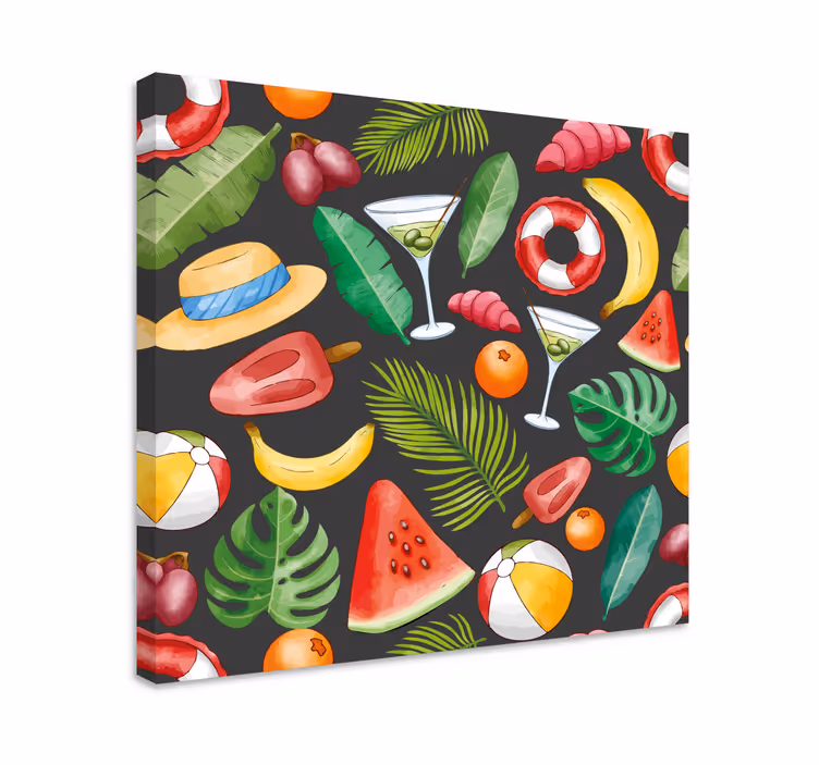 Tableau fruits thème rafraîchissements tropicaux - TenStickers