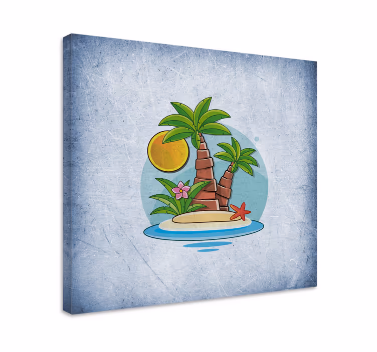 Tableau moderne Fond d'été de la jungle florale - TenStickers