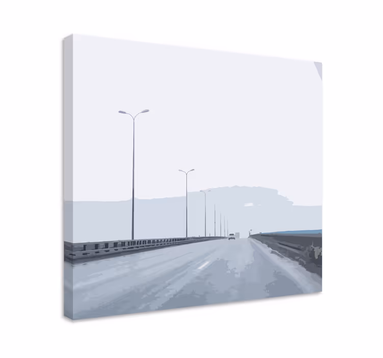 Tableau villes et pays vue urbaine autoroutière - TenStickers