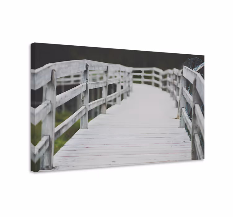 Tableau paysages chemin de planches en bois - TenStickers