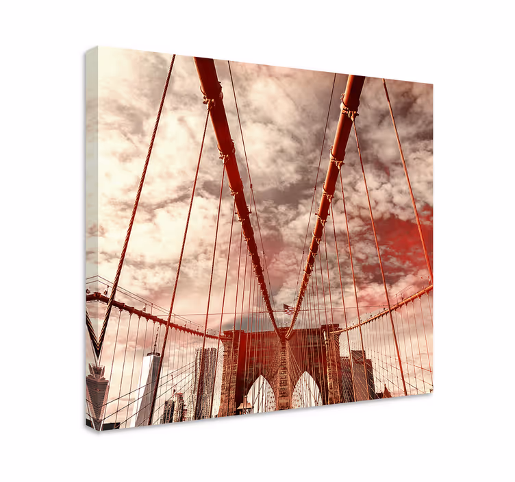 Tableau villes et pays structure de pont emblématique - TenStickers