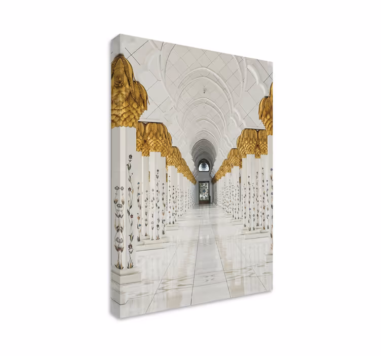 Tableau 3d Arcs arabes dorés - TenStickers
