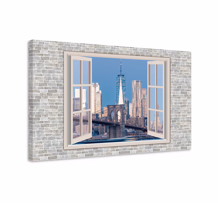 Tableau villes et pays vue sur le pont - TenStickers