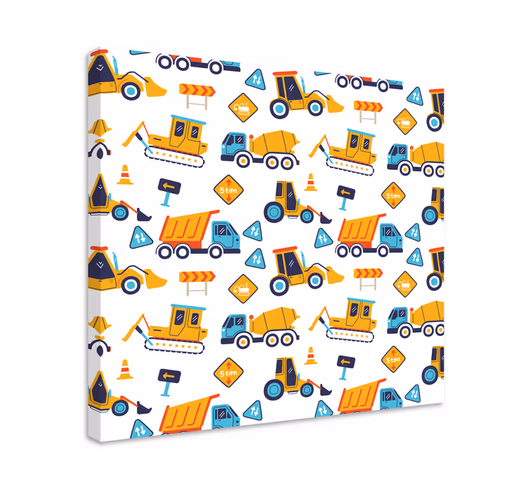 Tableau enfant Chantier de dessin animé - TenStickers