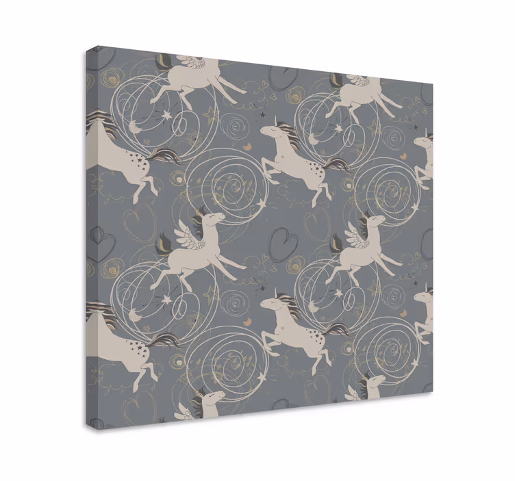 Tableau licorne créatures ailées magiques - TenStickers