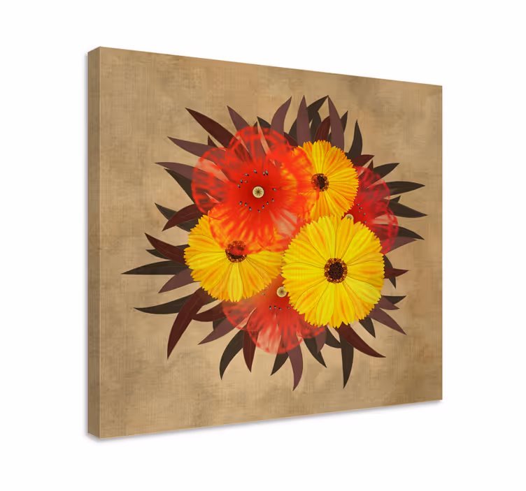 Tableau fleurs et plantes arrangement de fleurs vives - TenStickers