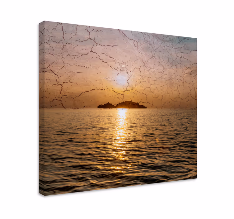 Tableau paysage Paysage de mer avec rocher - TenStickers