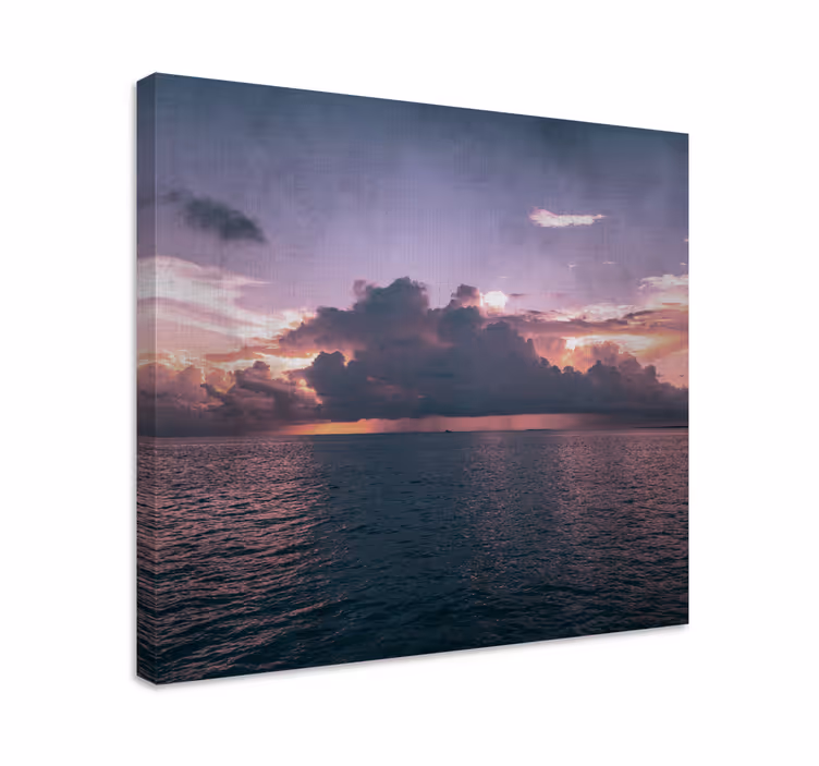Tableau paysage Océan nuageux apaisé - TenStickers