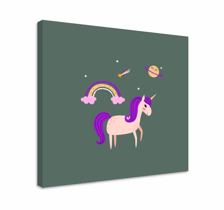 Tableau licorne aventure onirique - TenStickers