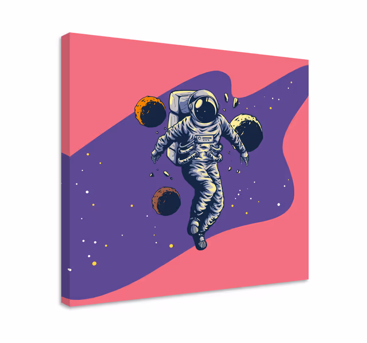 Cadre jeux vidéo cosmonaut dans le cosmos - TenStickers