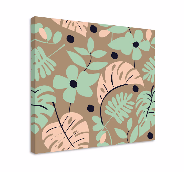 Tableau fleurs et plantes feuilles tropicales - TenStickers