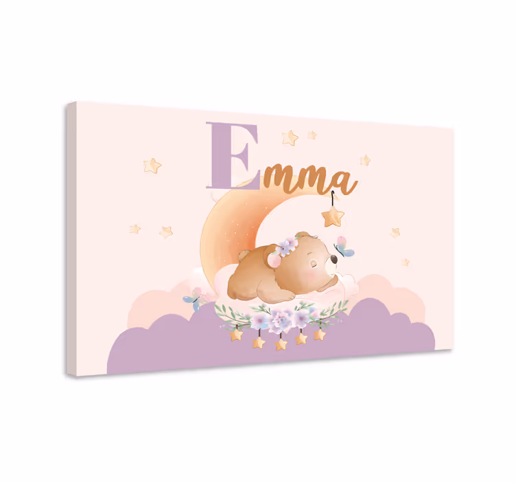 Tableau pour chambre enfant Les animaux mignons portent avec le n - TenStickers