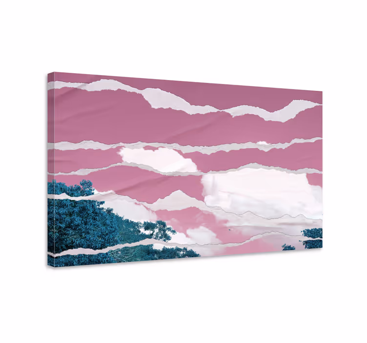 Tableau moderne Image abstraite dans un style de papier déchiré - TenStickers