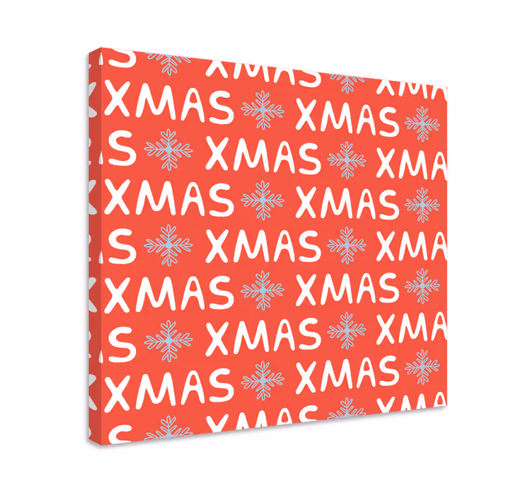 Tableau texte motif flocons de neige noël - TenStickers
