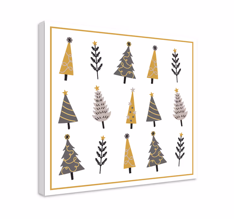 Tableau fleurs et plantes arbres de noël décoratifs - TenStickers