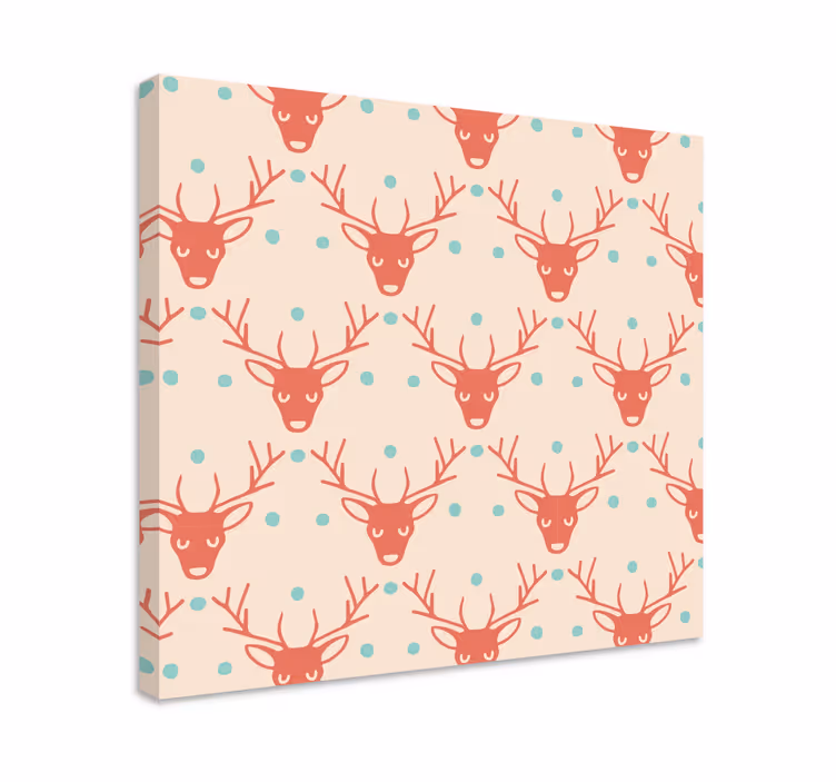 Tableau cerfs têtes de cerfs stylisées - TenStickers