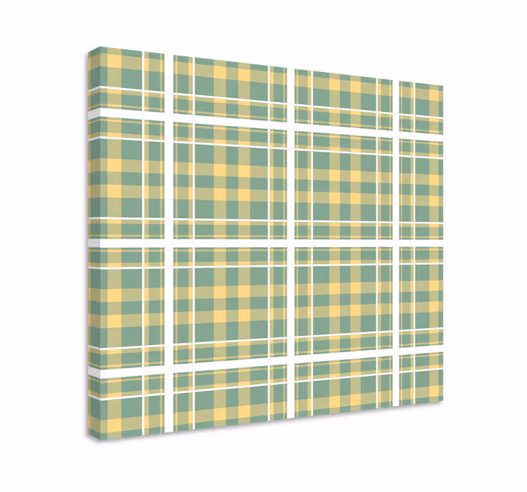 Tableau ornemental motif à carreaux - TenStickers