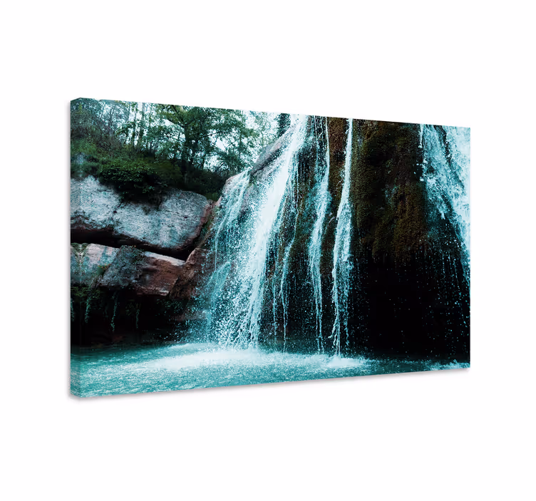 Tableau paysages scène de cascade en mouvement - TenStickers