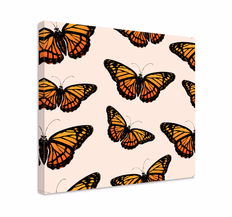 Tableau salon Aile de papillon monarque vintage - TenStickers
