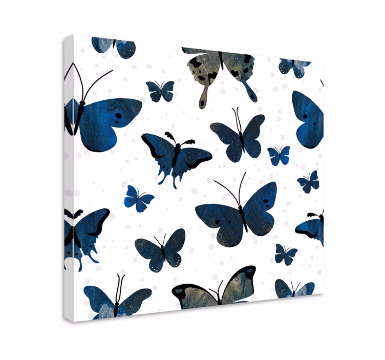 Tableau papillon Aile de papillon bleu pailleté - TenStickers
