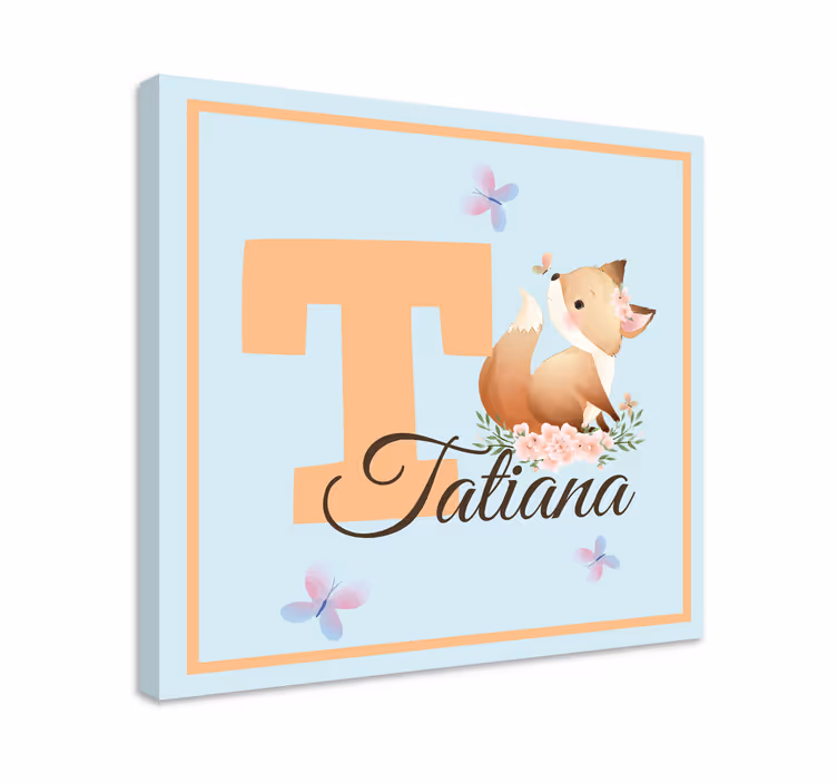 Tableau bébé renard amical - TenStickers