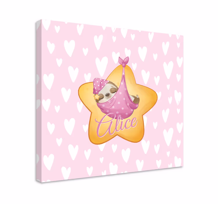 Tableau bébé paresseux endormi étoilé - TenStickers