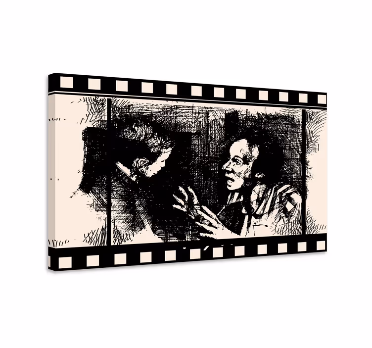Tableau vintage dialogue au cinéma - TenStickers