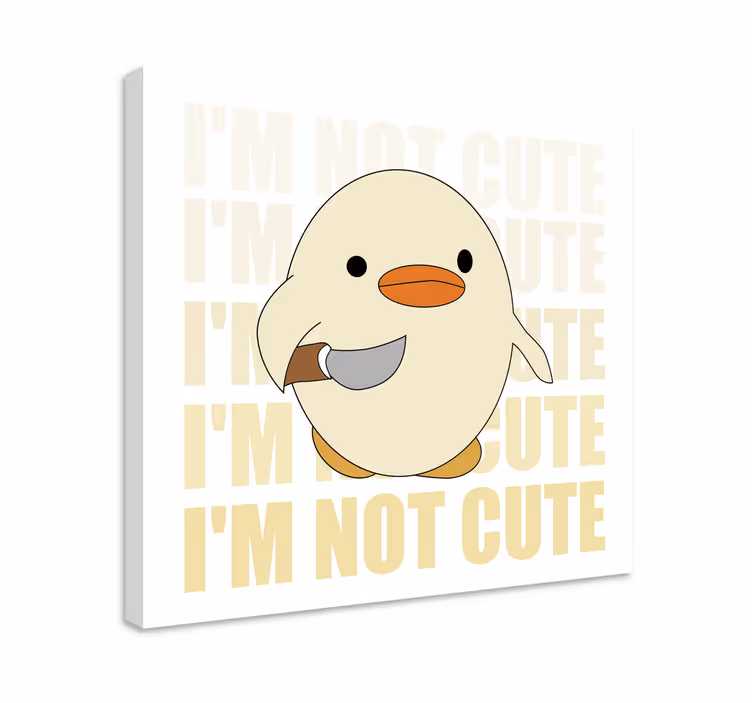 Tableau chat personnage canard mignon - TenStickers