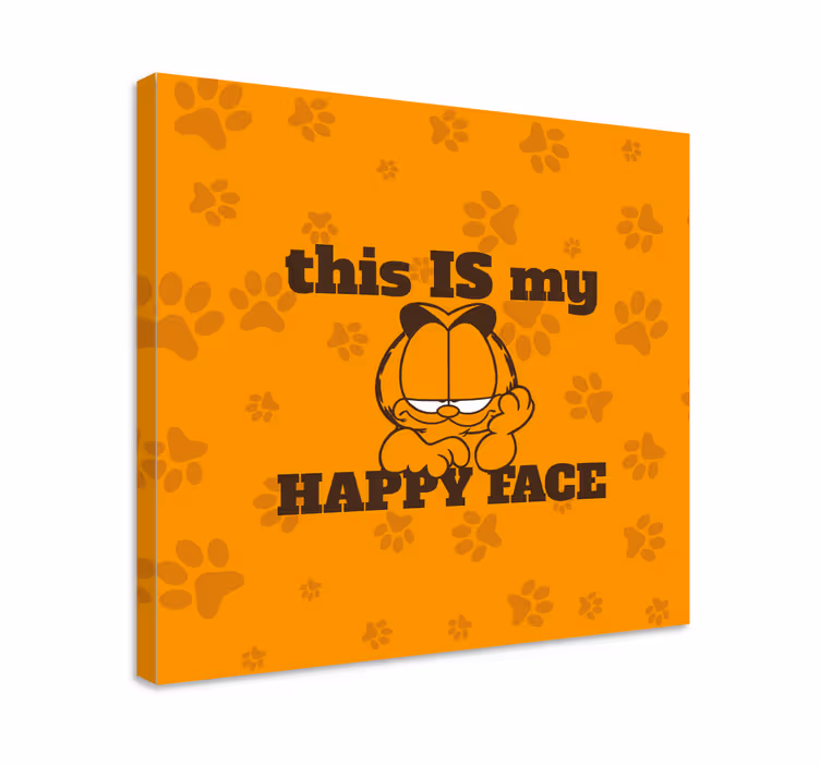 Tableau animaux expression de chat joyeux - TenStickers
