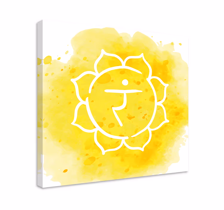 Tableau moderne Symbole du chakra du plexus solaire - TenStickers